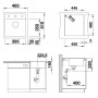 Мойка кухонная Blanco Dalago 45 517161 из гранита жасмин