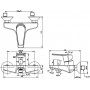 Смеситель для ванны Bravat Line F65299C-1 хром