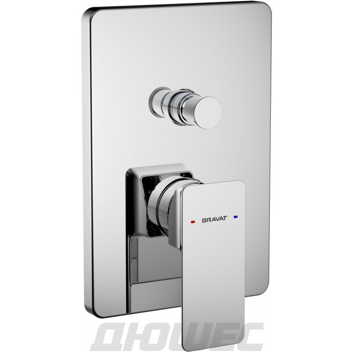 Смеситель Bravat Gina PB856101CP-2-ENG для ванны с душем