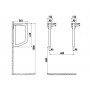Перегородка для писсуара Creavit TP660-00CB00E-0000 36.3х12.3x61