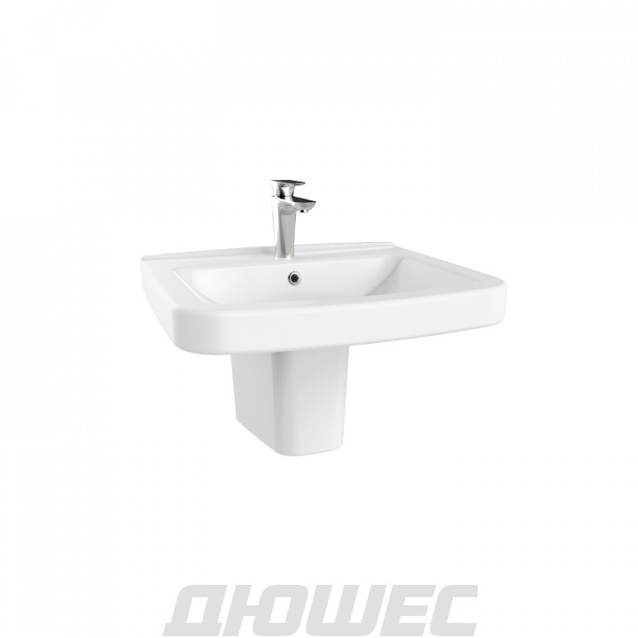 Раковина подвесная Creavit Lara LR060-00CB00E-0000/LR260-00CB00E-0000 c полупьедесталом 60х49.5x39.5