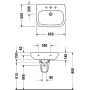Раковина подвесная Duravit D-Code 23106500002