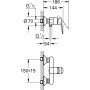 Смеситель для душа Grohe BauEdge хром 23636000