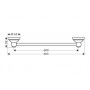 Полотенцедержатель Hansgrohe Axor Carlton 41406000 60 см