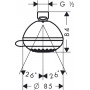 Верхний душ Hansgrohe Crometta 85 28425000