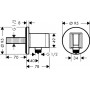 Шланговое подсоединение с держателем душа Hansgrohe Fixfit Porter S 26487000