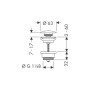 Слив для раковины Hansgrohe Push-open 50100000