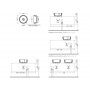 Раковина накладная Hatria Pencil Y1GE01 40.5x40.5