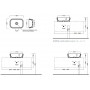 Раковина накладная Hatria Pencil Y1GF01 55x38
