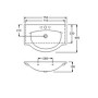 Раковина Hatria Sophie Y0FG01 75 см