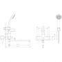 Смеситель для ванны Bravat Riffle F672106C-LB хром