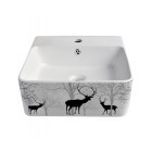 Раковина накладная Bronze de Luxe, Golden Deer 40х42 1060BD 