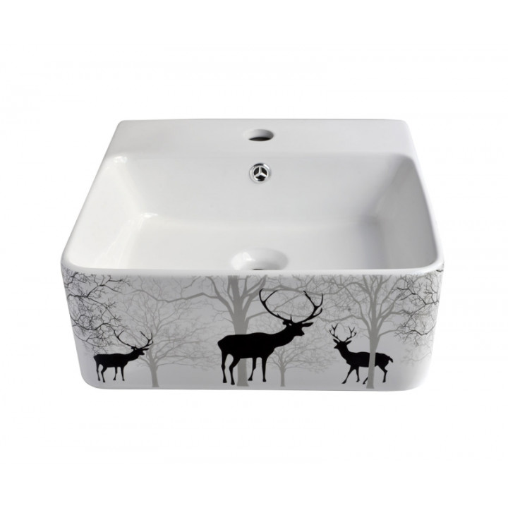 Раковина накладная Bronze de Luxe, Golden Deer 40х42 1060BD  