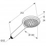 Душевая лейка Kludi Freshline 1S 6780043-00