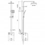 Душевая система 201 мм Timo Selene SX-1013/03 матовый черный