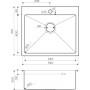 Мойка кухонная Omoikiri Akisame 59-IN 4973055 металлическая