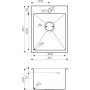 Мойка кухонная Omoikiri Akisame 41-LG 4973080 металлическая