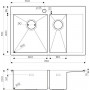 Мойка кухонная Omoikiri Akisame 78-2-LG-L 4973087 металлическая