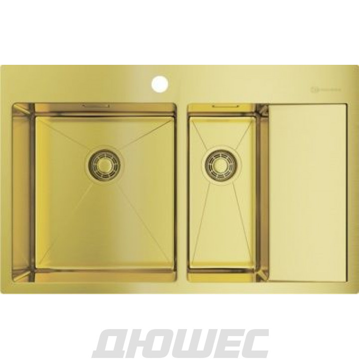 Мойка кухонная Omoikiri Akisame 78-2-LG-L 4973087 металлическая