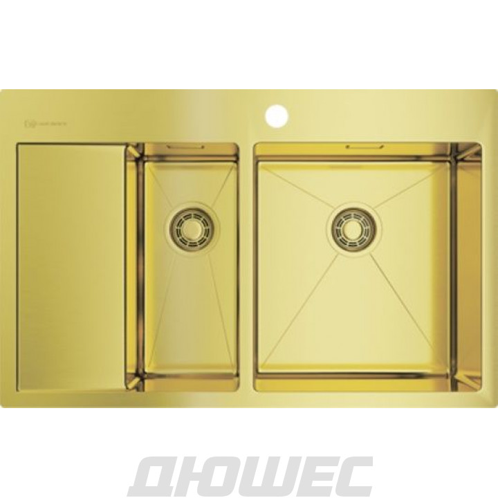 Мойка кухонная Omoikiri Akisame 78-2-LG-R 4973088 металлическая