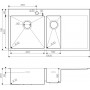 Мойка кухонная Omoikiri Akisame 100-2-LG-L 4973089 металлическая
