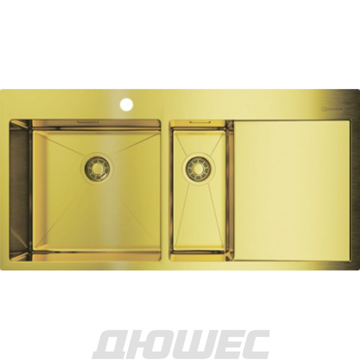 Мойка кухонная Omoikiri Akisame 100-2-LG-L 4973089 металлическая