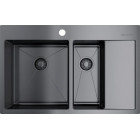 Мойка кухонная Omoikiri Akisame 78-2-GM-L 4973101 металлическая