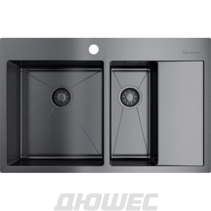 Мойка кухонная Omoikiri Akisame 78-2-GM-L 4973101 металлическая