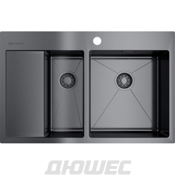 Мойка кухонная Omoikiri Akisame 78-2-GM-R 4973102 металлическая