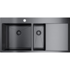 Мойка кухонная Omoikiri Akisame 100-2-GM-L 4973103 металлическая