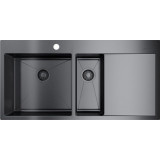 Мойка кухонная Omoikiri Akisame 100-2-GM-L 4973103 металлическая