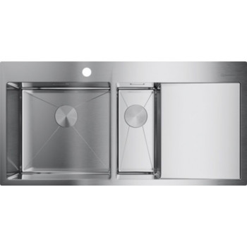 Мойка кухонная Omoikiri Akisame 100-2-IN-L 4973544 металлическая
