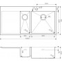 Мойка кухонная Omoikiri Akisame 100-2-IN-R 4973547 металлическая