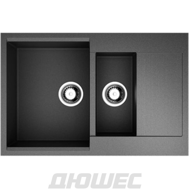 Мойка кухонная Omoikiri Daisen 78-2-BL 4993334 из гранита черный
