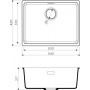 Мойка кухонная Omoikiri Kata 54-U-SA 4993424 из гранита бежевый