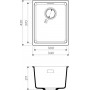 Мойка кухонная Omoikiri Kata 34-U-BL 4993382 из гранита черный