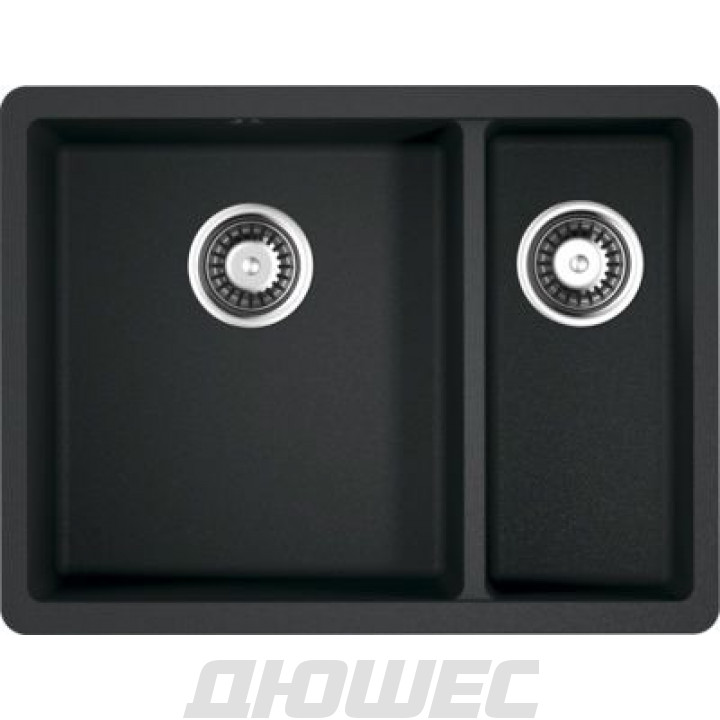 Мойка кухонная Omoikiri Kata 55-2-U-BL 4993389 из гранита черный