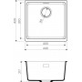 Мойка кухонная Omoikiri Kata 44-U-BL 4993403 из гранита черный