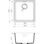 Мойка кухонная Omoikiri Kata 40-U-PA 4993393 из гранита серый