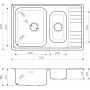 Мойка кухонная Omoikiri Sagami 4993447 металлическая