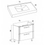 Тумба с раковиной SanVit Сольвейг 75 см